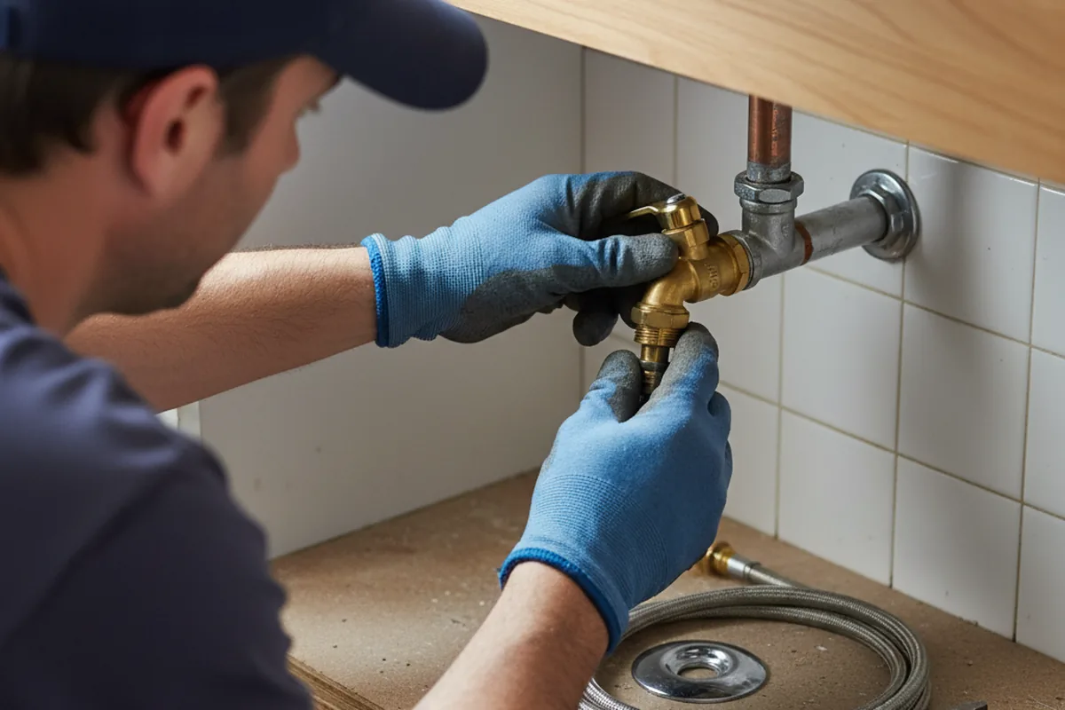 Shutoff valve and fitting work during Emergency Plumbing in Dania